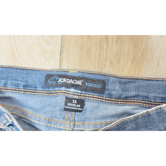 JORDACHE Blue Jeans Woman's Size 12 Classic Boot Cut Cotton Blend Medium Wash - Picture 7 of 8